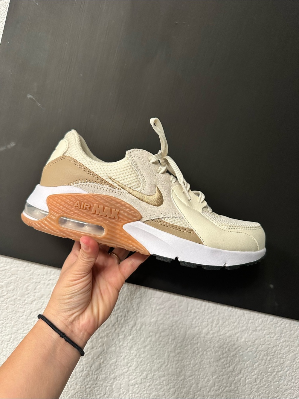 Nike Air Max Cream & Tan with Gum Sole